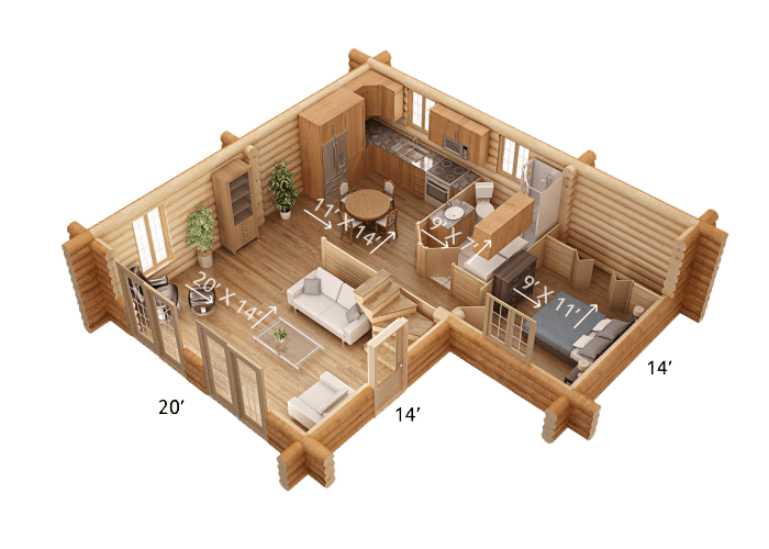 Appalaches - Image 3D #1 - Patriote Maisons et Chalets