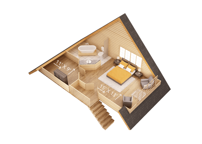Bromont avec annexe - Image 3D #2 - Patriote Maisons et Chalets